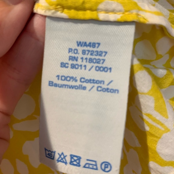 Boden Yellow & White Flowered Popover - Picture 8 of 8